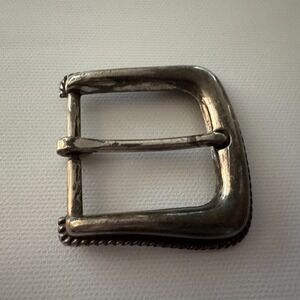 Rope edged Silver & Pewter Tone Belt Buckle Used
